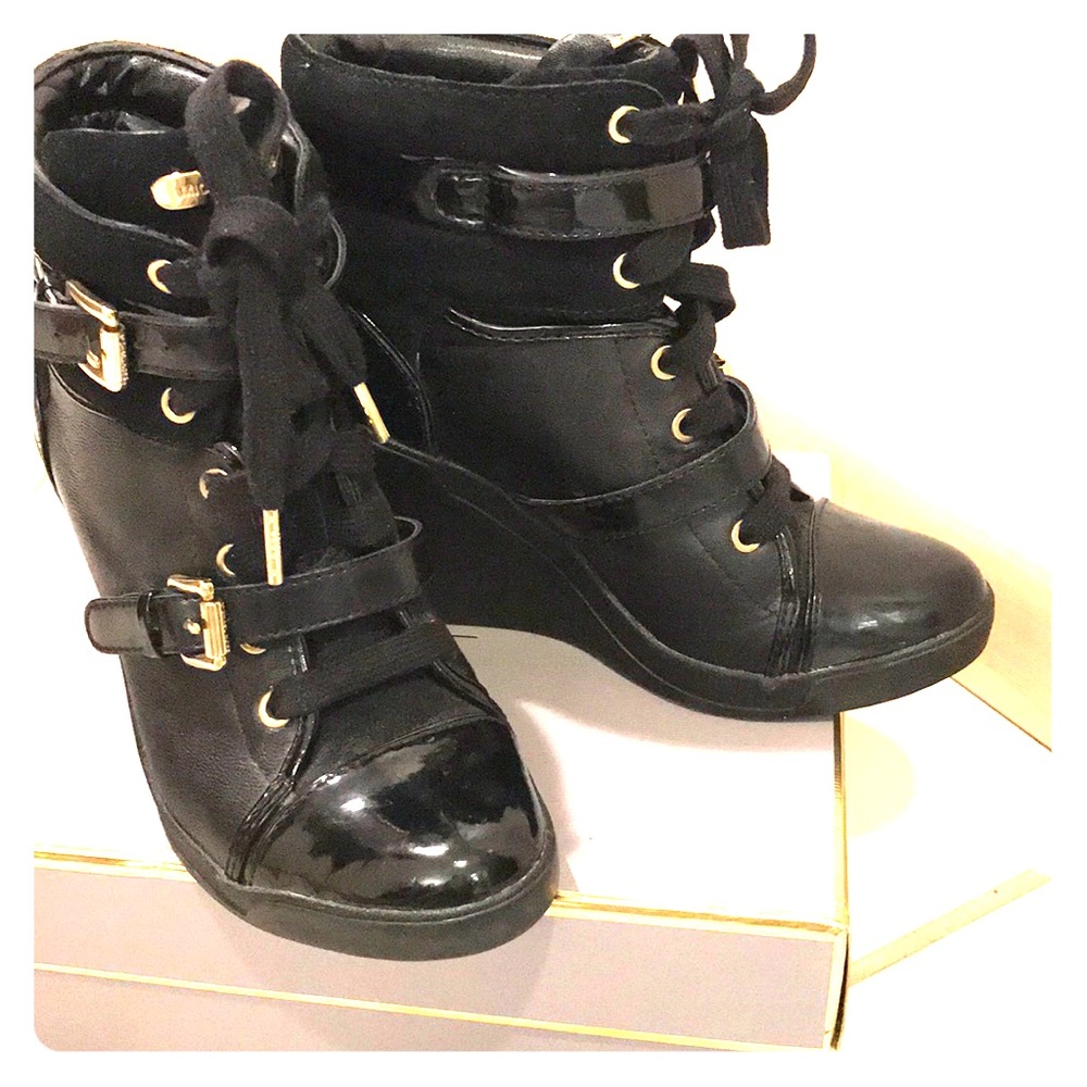 MICHAEL KORS Hi High Top Wedge Platform Sneakers